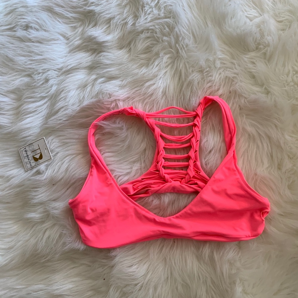 Neon pink bikini set